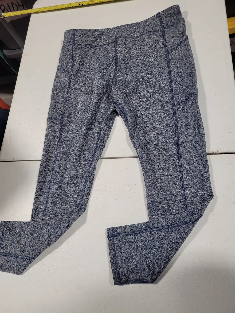 Athletic Works Heathered Navy Blue Girls' Active Leggings